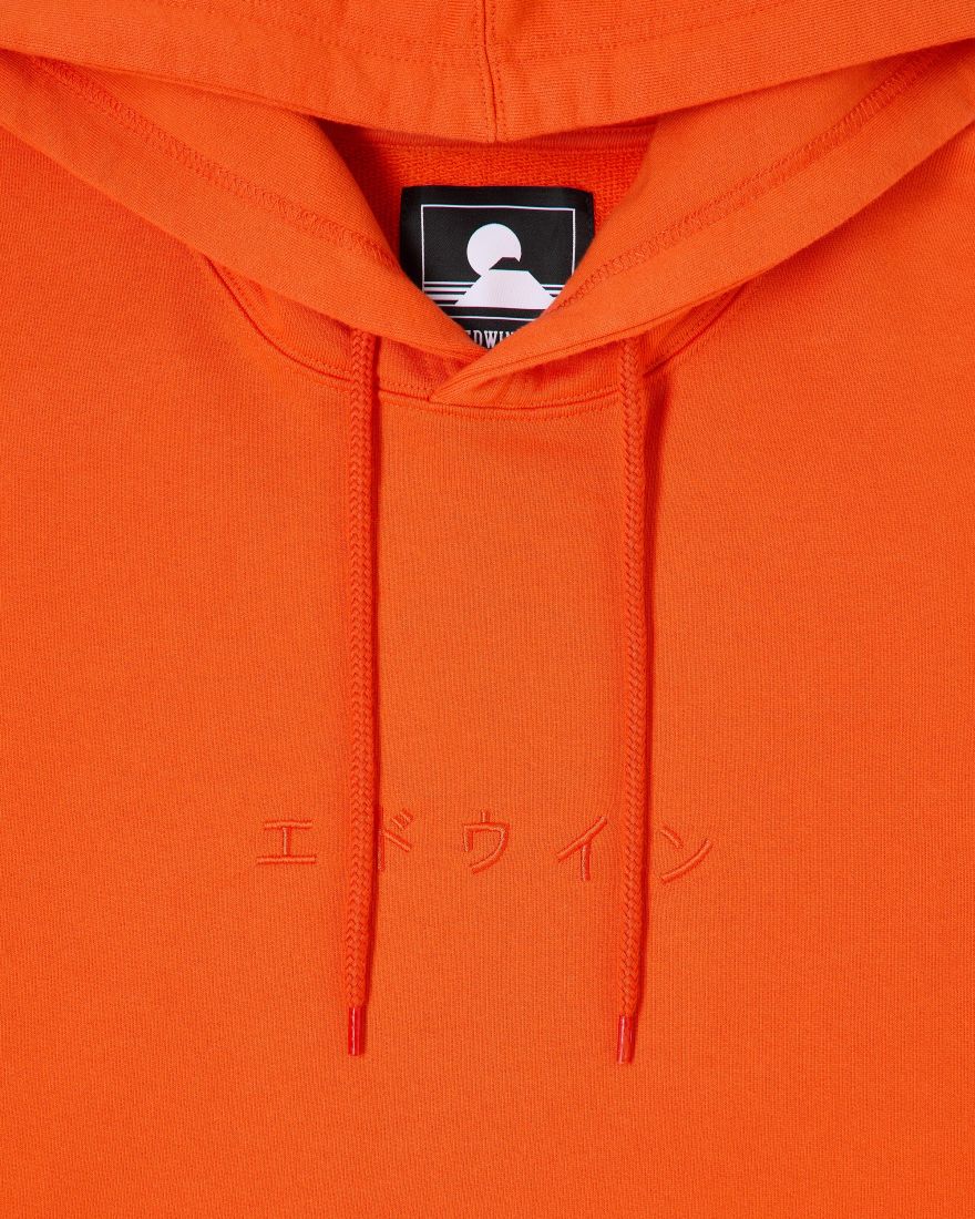 EDWIN Katakana Hoodie Sweat Tangerine Tango