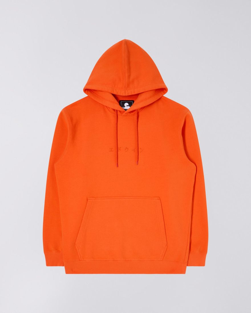 EDWIN Katakana Hoodie Sweat Tangerine Tango