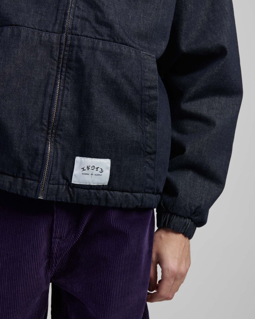 EDWIN Daimon Hooded Jacket Lined Blue