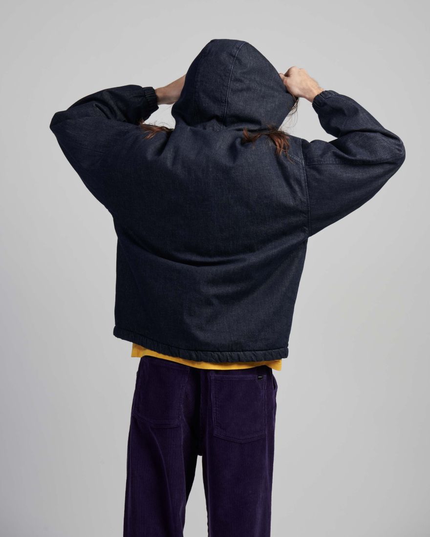 EDWIN Daimon Hooded Jacket Lined Blue