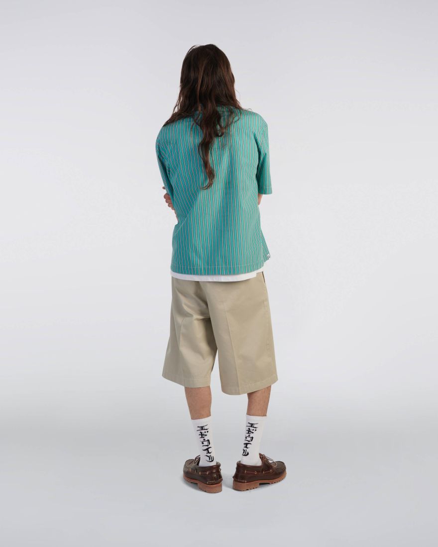 EDWIN Saga Shirt SS Green / White