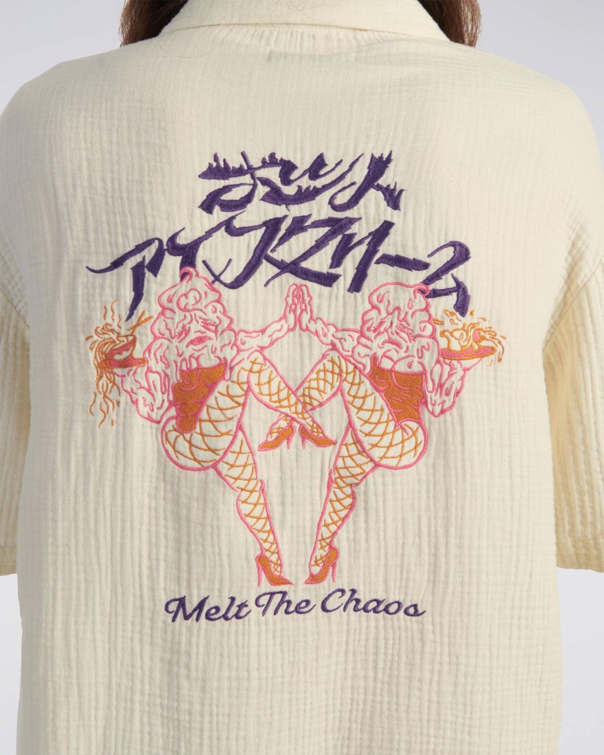EDWIN Melt The Chaos Shirt SS Cream