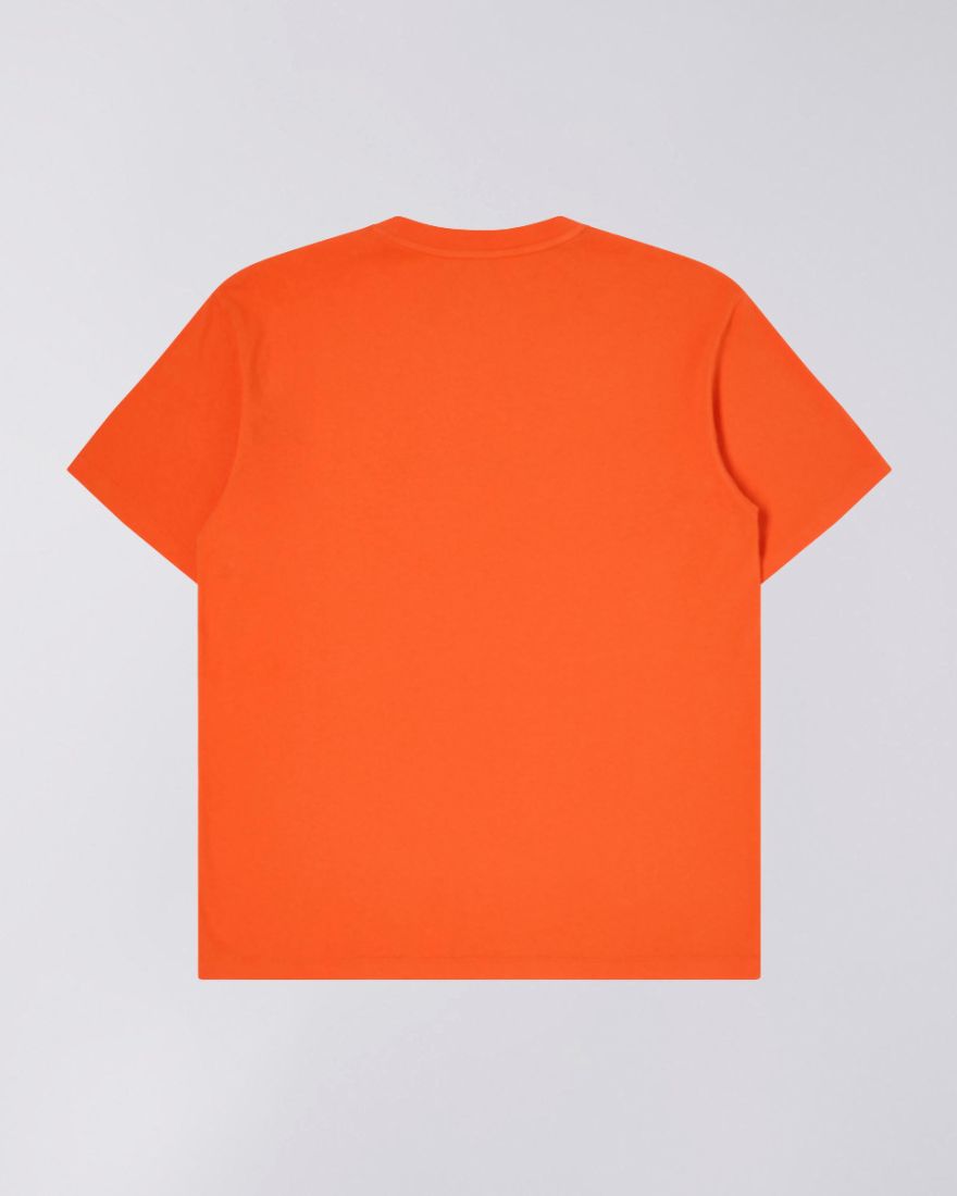 EDWIN Katakana Embroidery T-Shirt Tangerine Tango