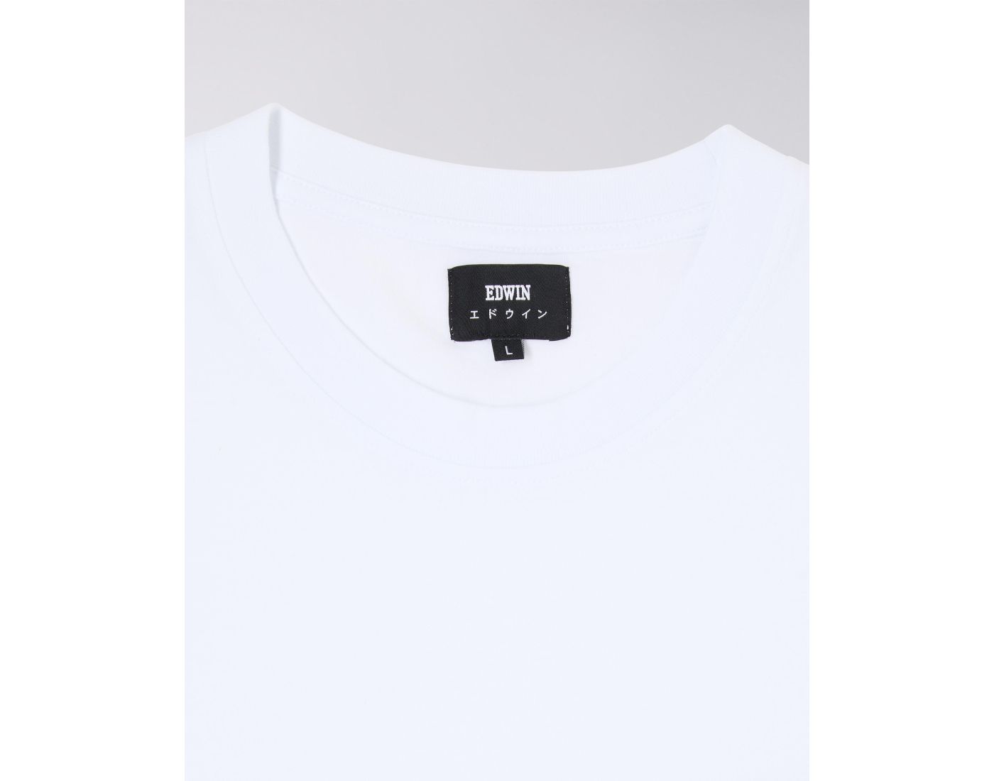EDWIN Logo Chest T-Shirt - White