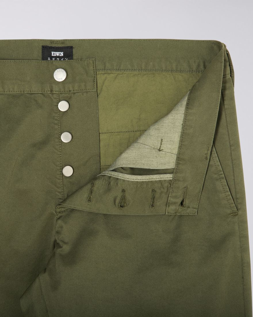 EDWIN 39 Chino - Military Green - garment dyed