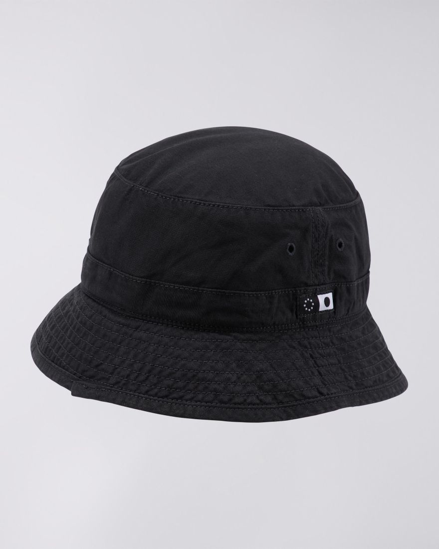 EDWIN Bucket Hat - Black - garment dyed