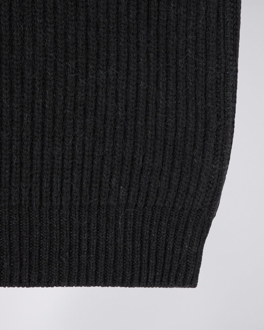 EDWIN Roni High Collar Sweater - Black | EDWIN Europe