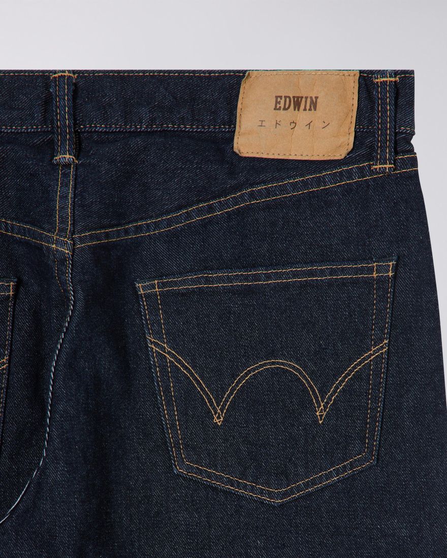 EDWIN Regular Tapered Jeans - Yoshiko Left Hand Denim - Blue - Rinsed ...