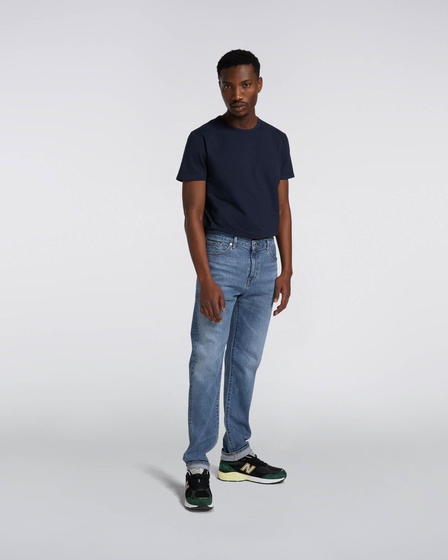 EDWIN Slim Tapered Jeans - Kaihara Pure Indigo Stretch Denim 