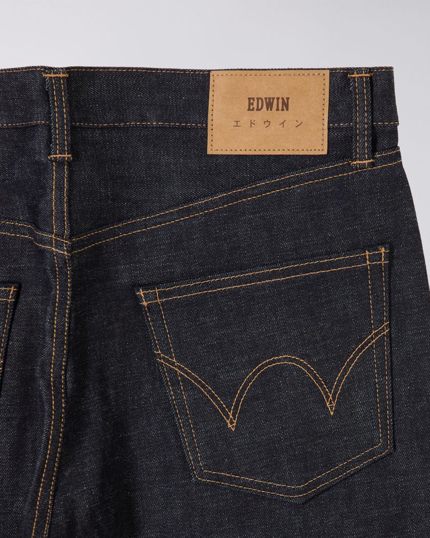 EDWIN Loose Straight Jeans - Nihon Menpu Dark Pure Indigo Rainbow ...