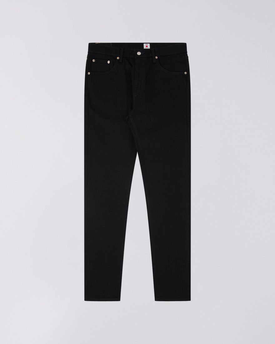 EDWIN Skinny Jeans - Kaihara Black x Black Stretch Denim - Black