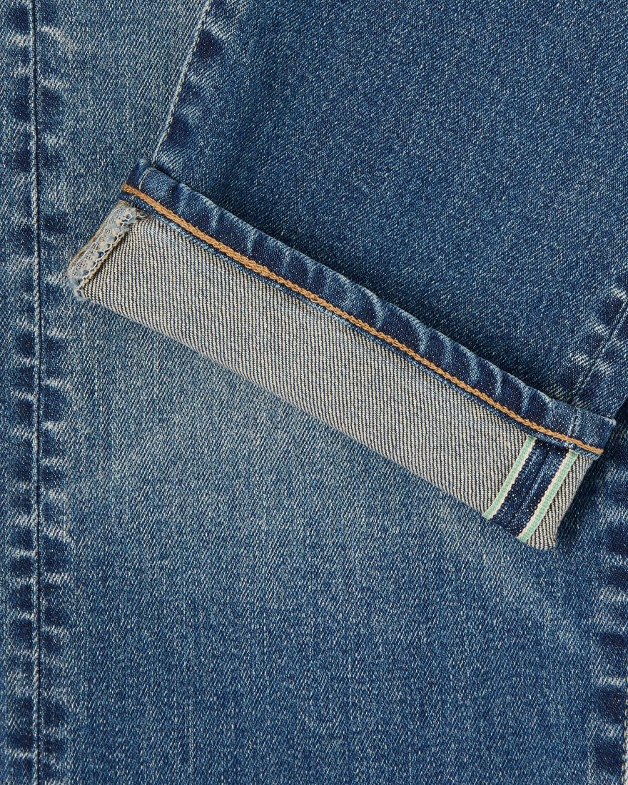 EDWIN Slim Tapered Jeans Blu Mid Used - Terraces Menswear