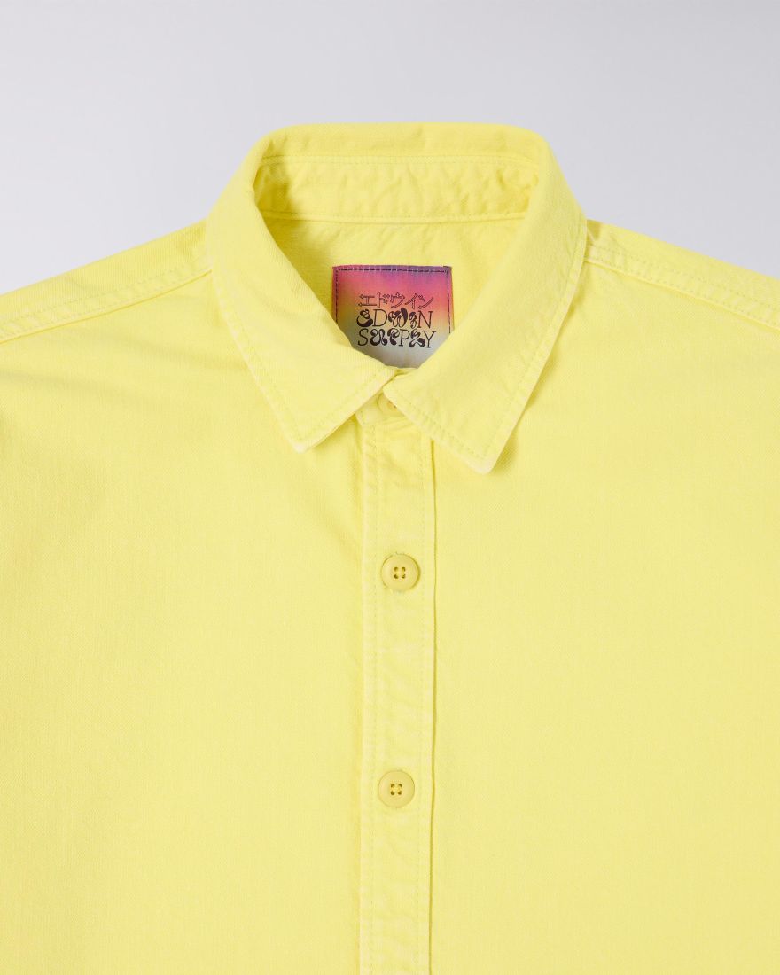 EDWIN Sebastian Shirt LS - Blazing Yellow - Garment Dyed Regs Wash