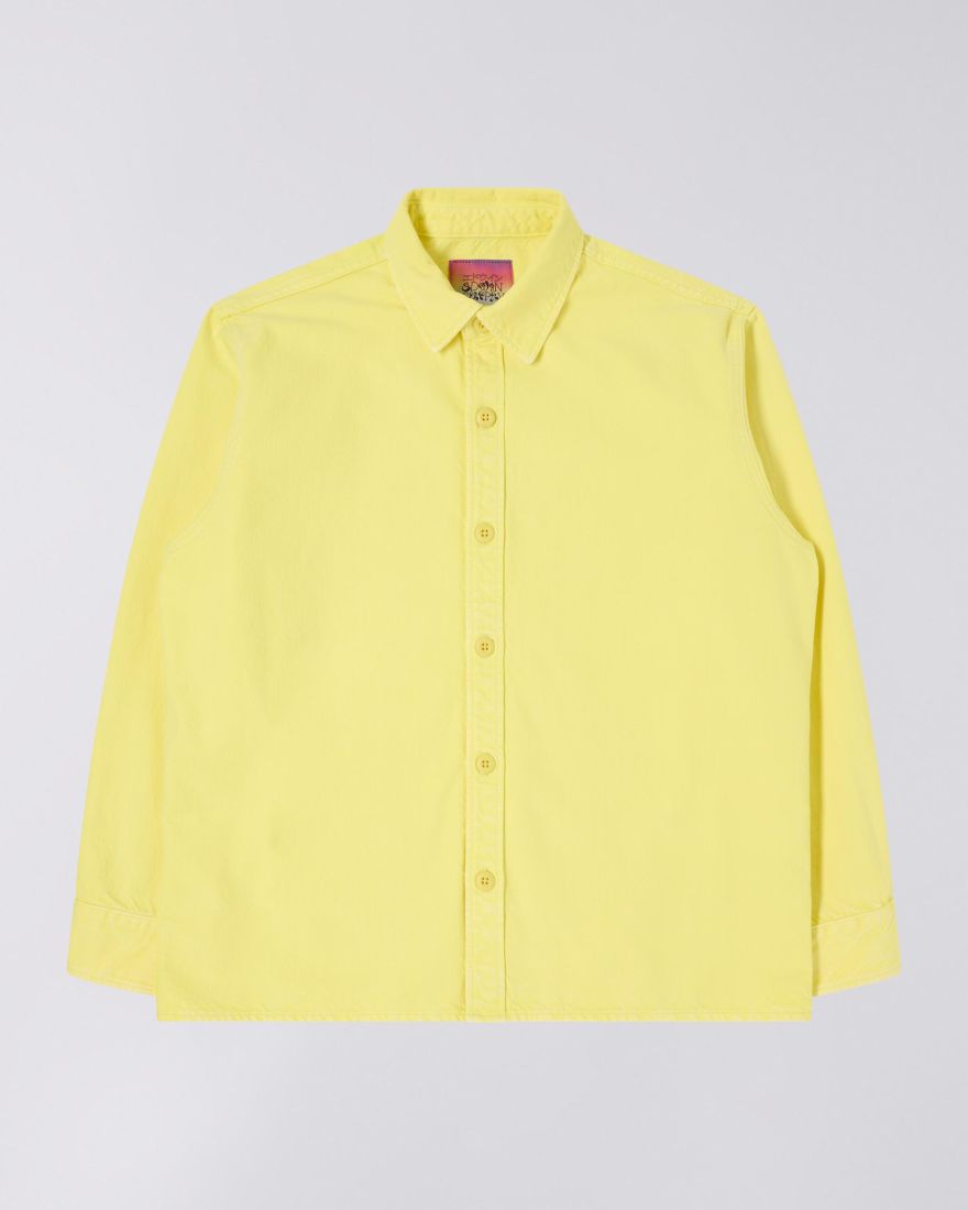 EDWIN Sebastian Shirt LS - Blazing Yellow - Garment Dyed Regs Wash