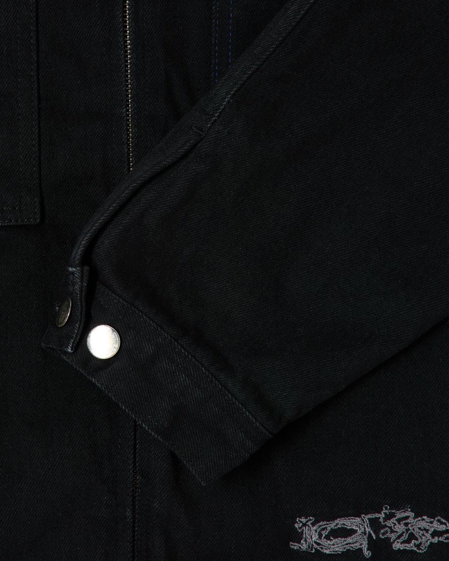 EDWIN Jonathan Castro Sten Zip Jacket Lined - Black - Rinsed | EDWIN Europe