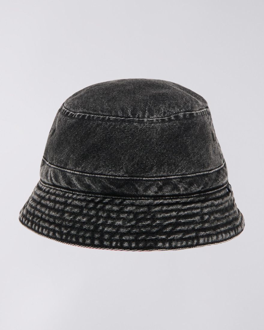 EDWIN Reversible Bucket Hat - Black - Heavy Sky Bleached