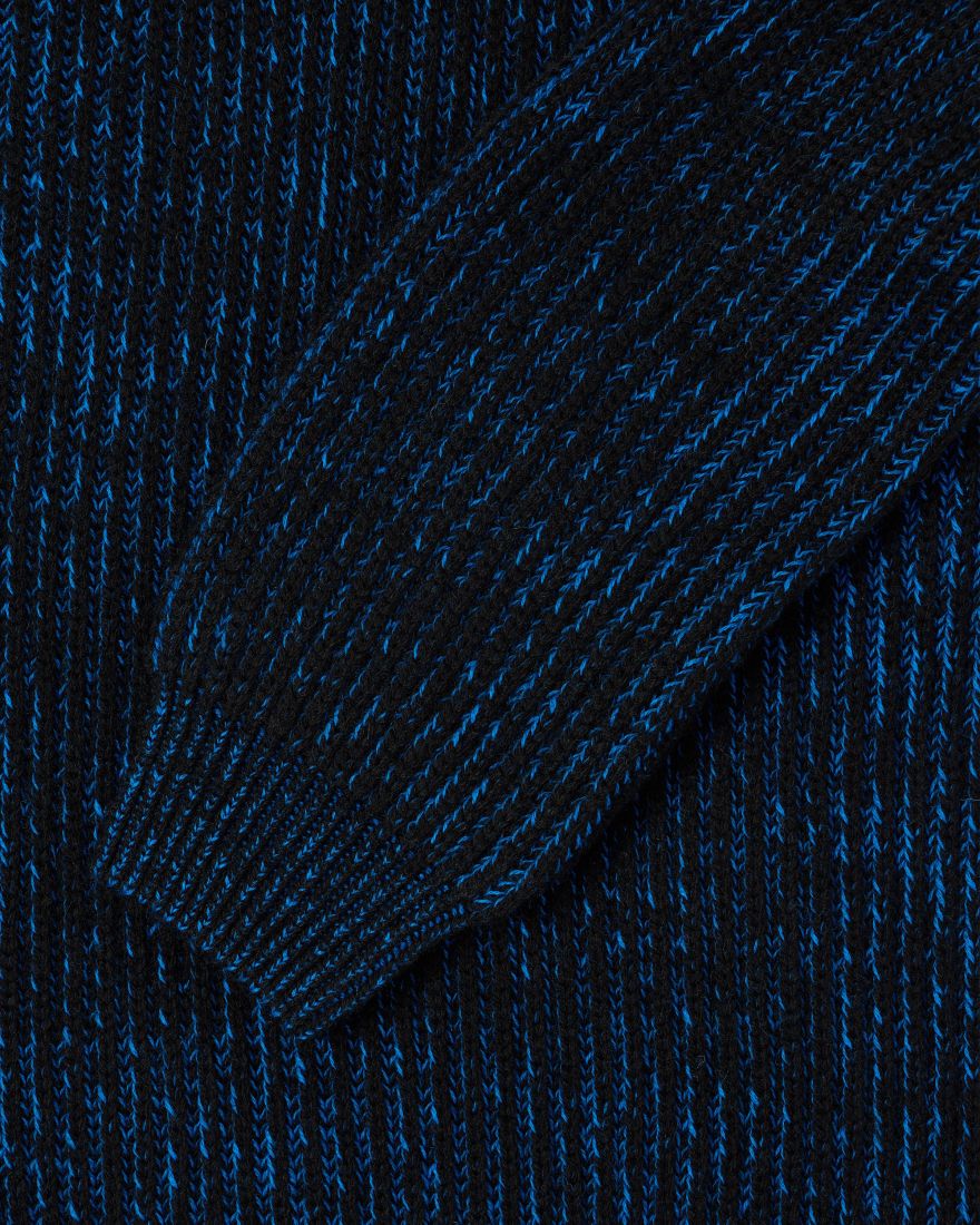 EDWIN Roni High Collar Sweater Black / Blue