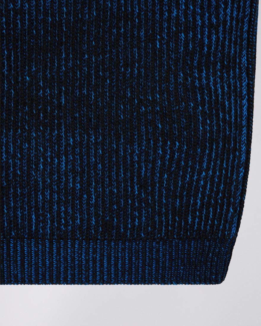 EDWIN Roni High Collar Sweater Black / Blue