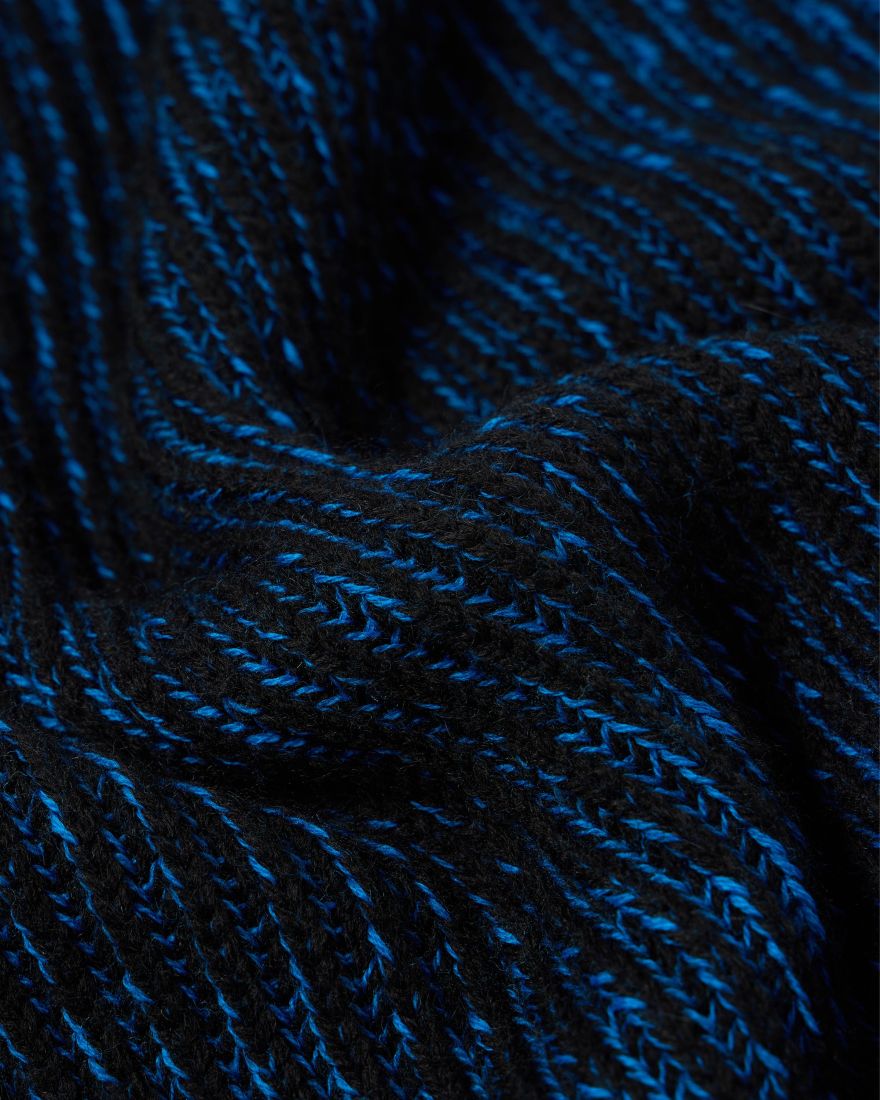 EDWIN Roni High Collar Sweater Black / Blue