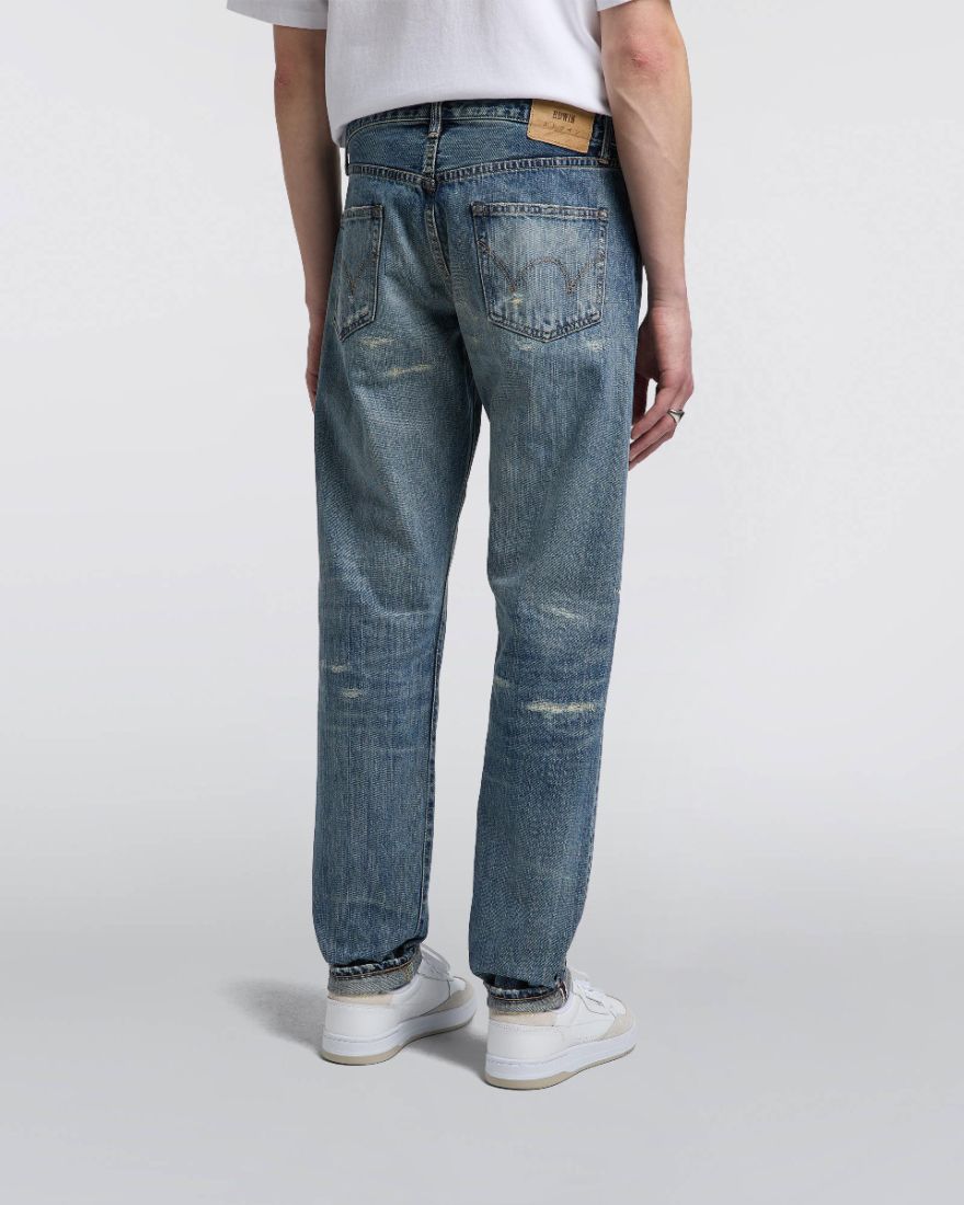 EDWIN Regular Tapered Jeans - Kurabo Recycle Red Selvage Denim - Blue ...