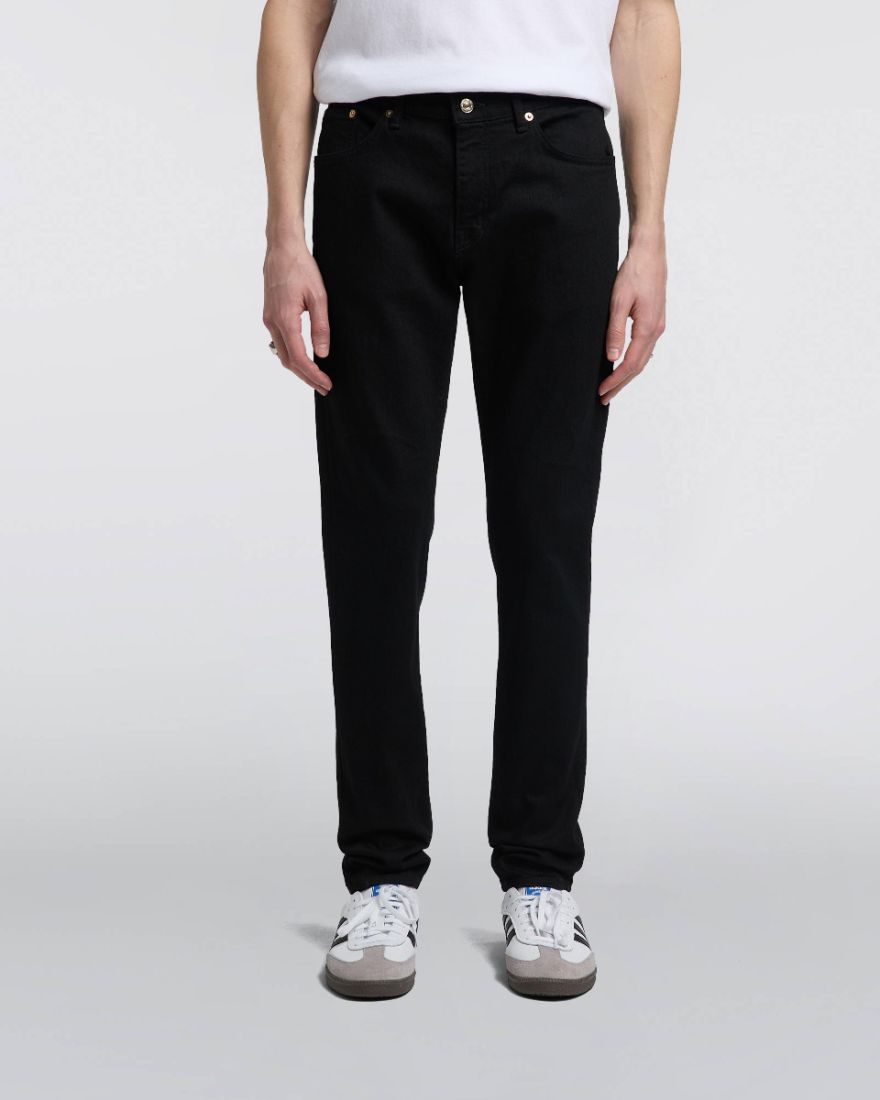 EDWIN Skinny Jeans - Kaihara Black x Black Stretch Denim - Black - rinsed