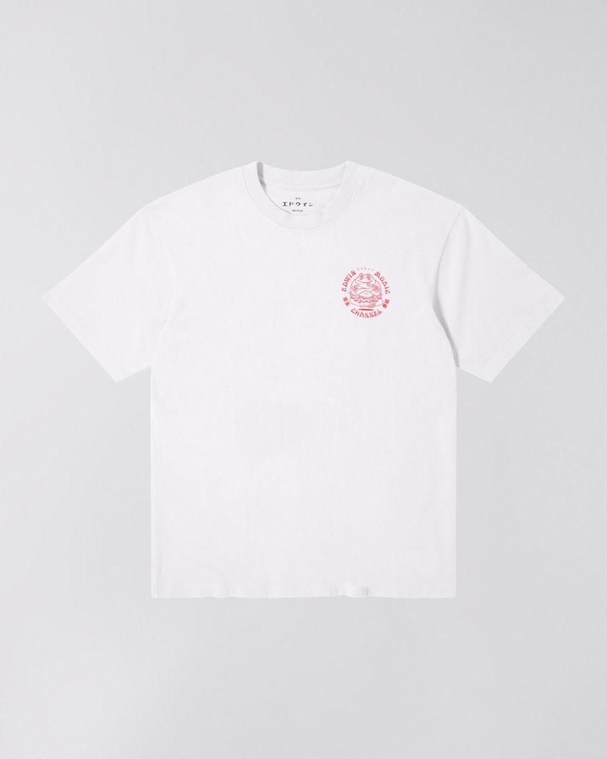 EDWIN Pink Castle T-Shirt White