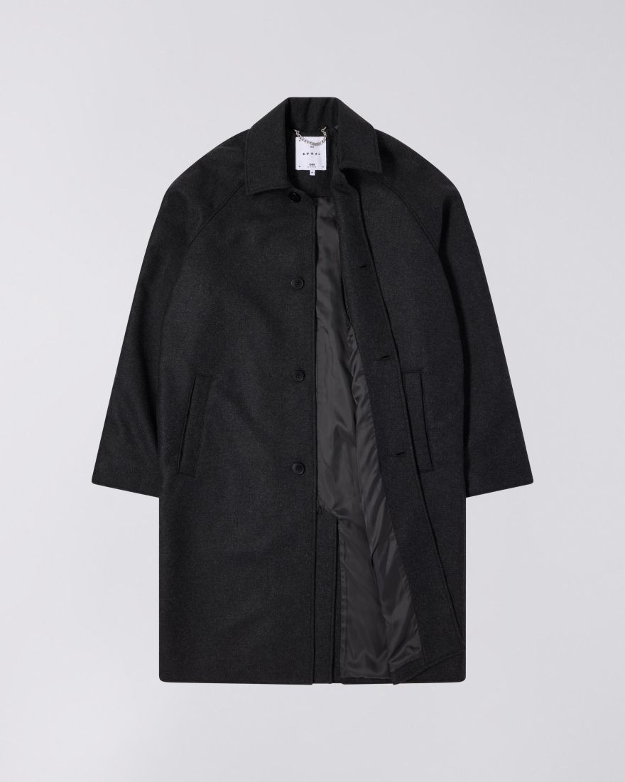 EDWIN Mac Wool Coat - Dark Grey Marl | EDWIN Europe