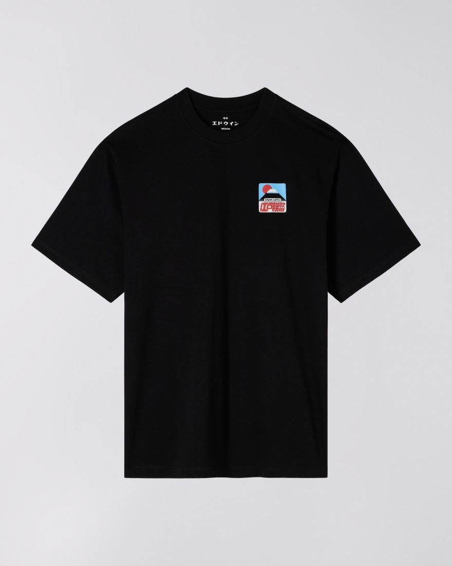 EDWIN Sunset On Fuji San T-Shirt Black