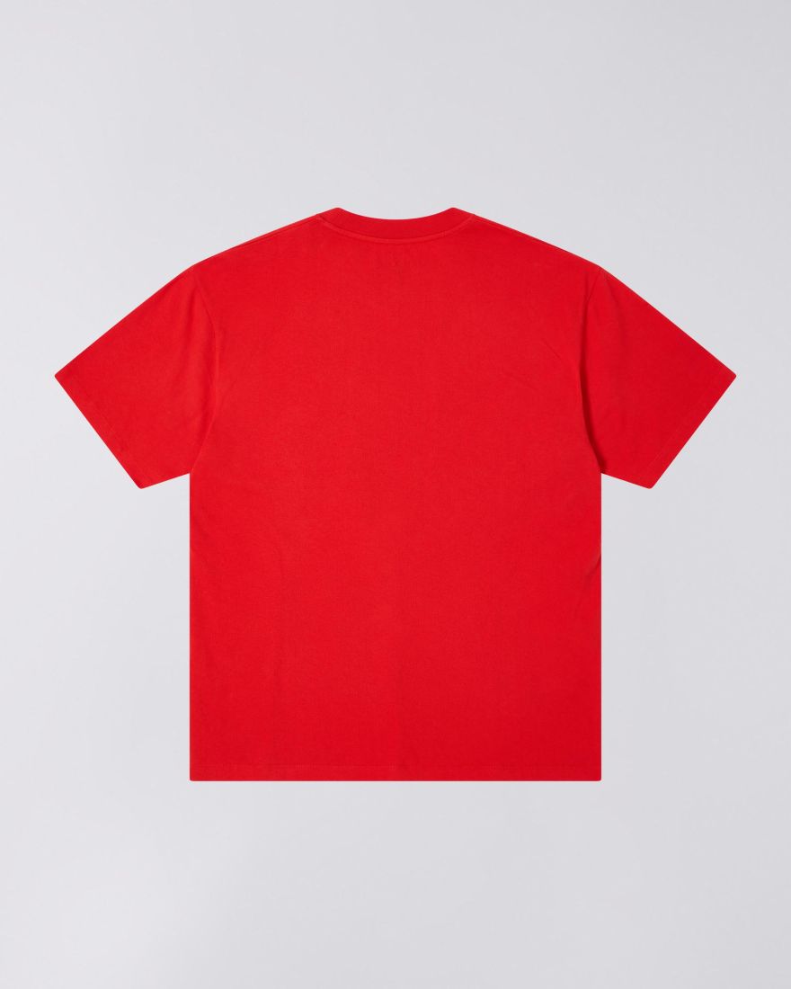 EDWIN Oversize Basic T-Shirt Fiery Red