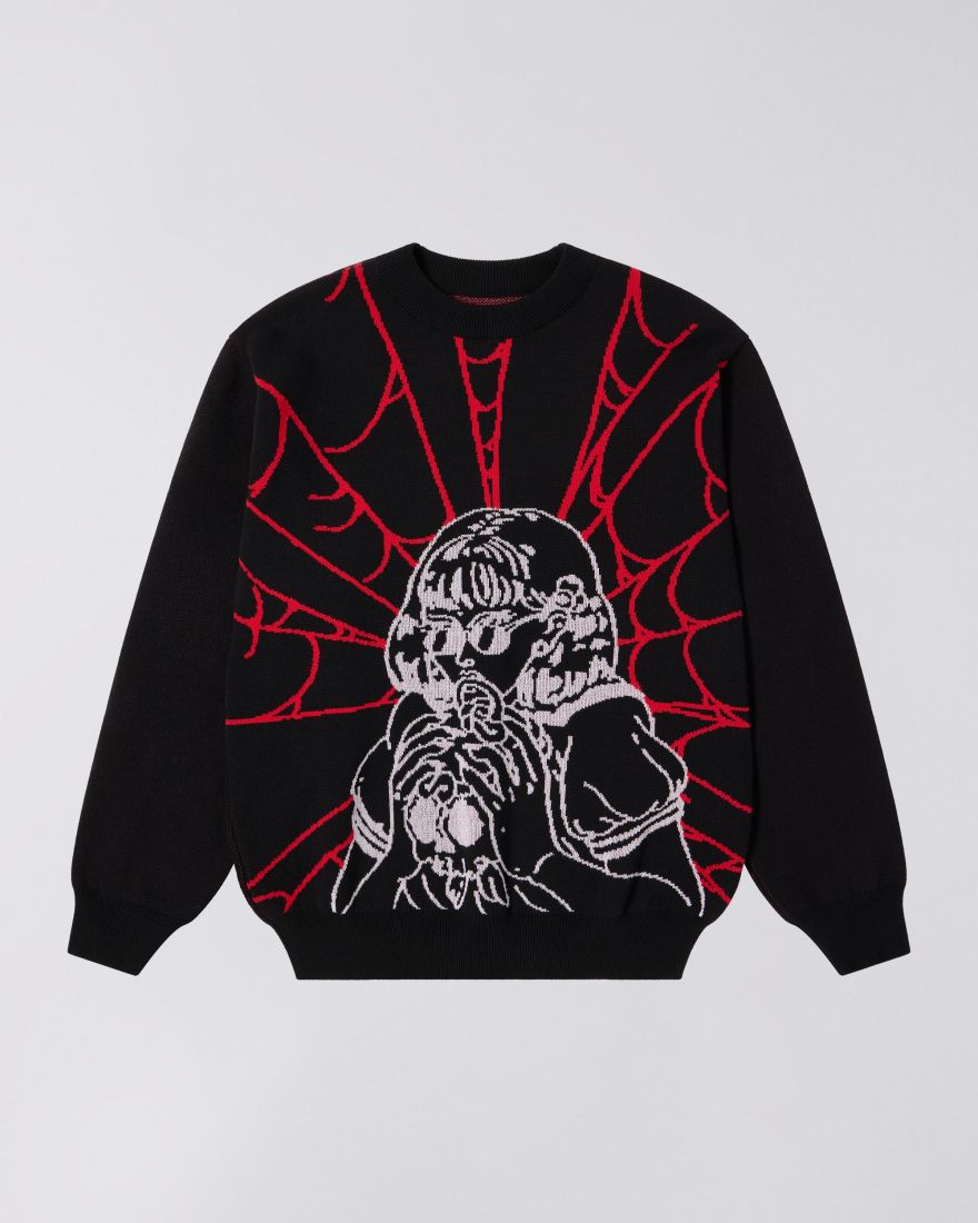 EDWIN Black Widow Sweater Black