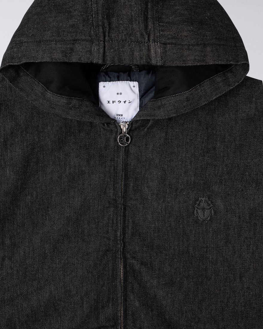 EDWIN Daimon Hooded Jacket Lined Black