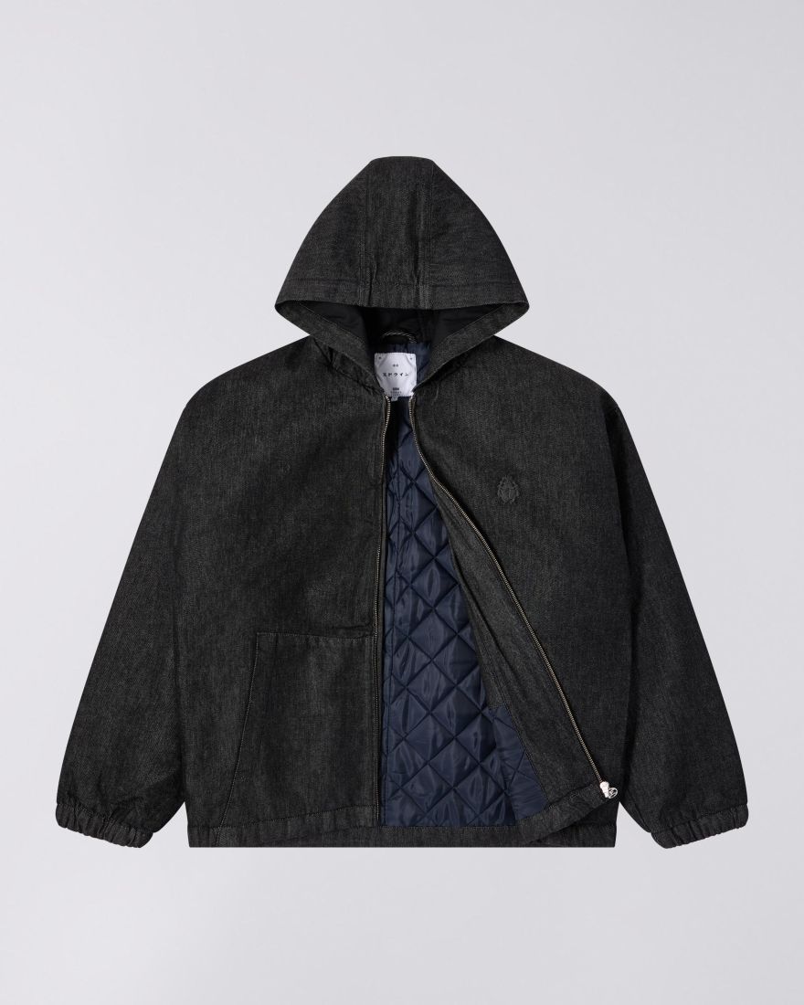 EDWIN Daimon Hooded Jacket Lined Black