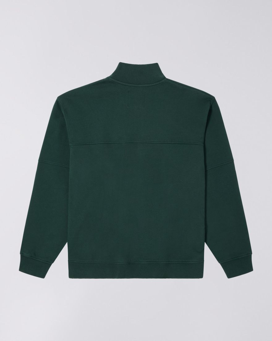 EDWIN Koji Half Zip Sweat Green Gables