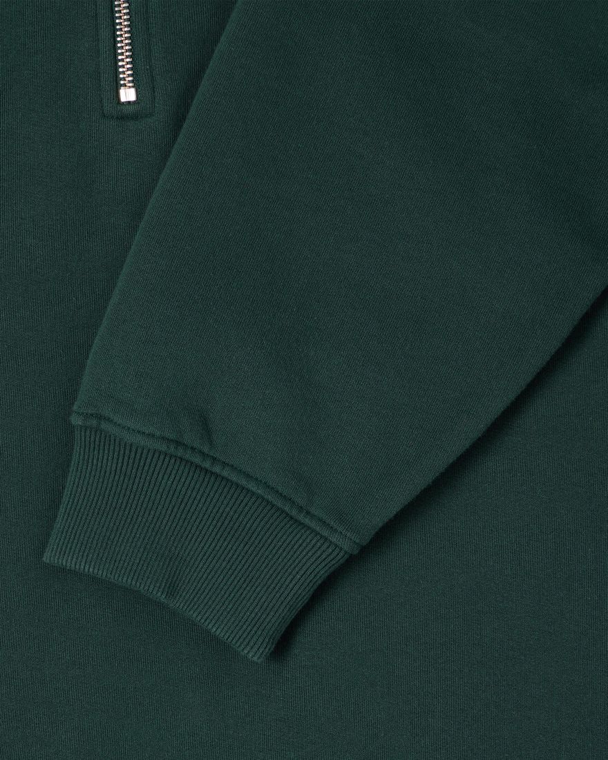 EDWIN Koji Half Zip Sweat Green Gables