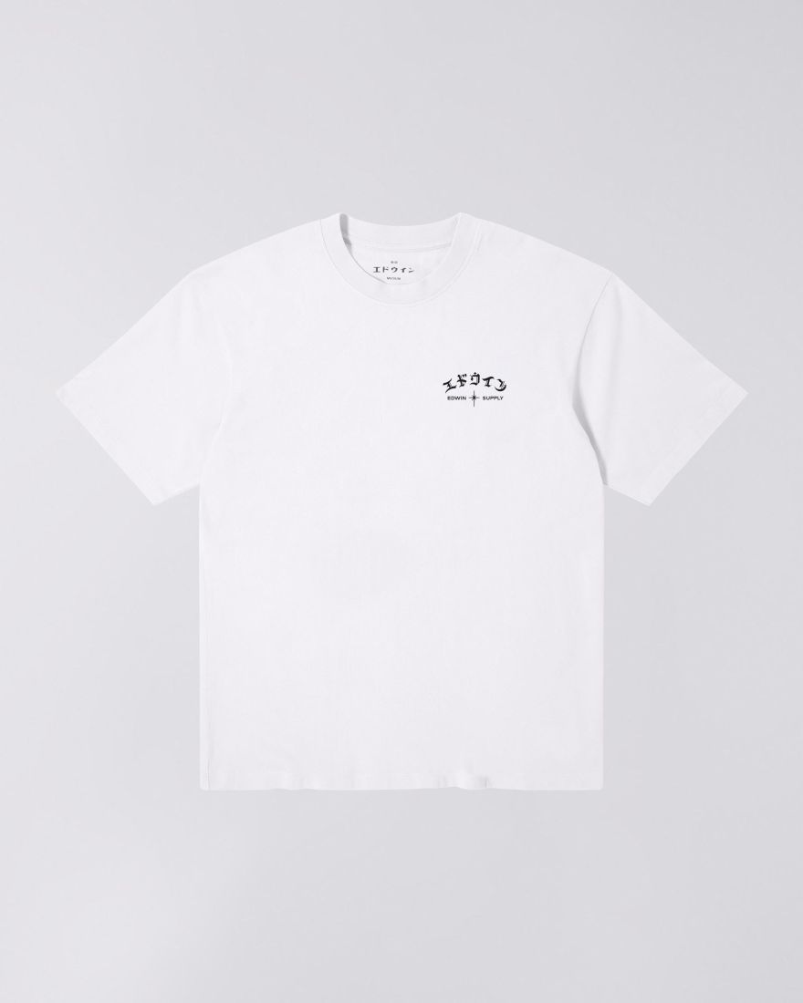 EDWIN High Life Low Levels Chest T-Shirt White