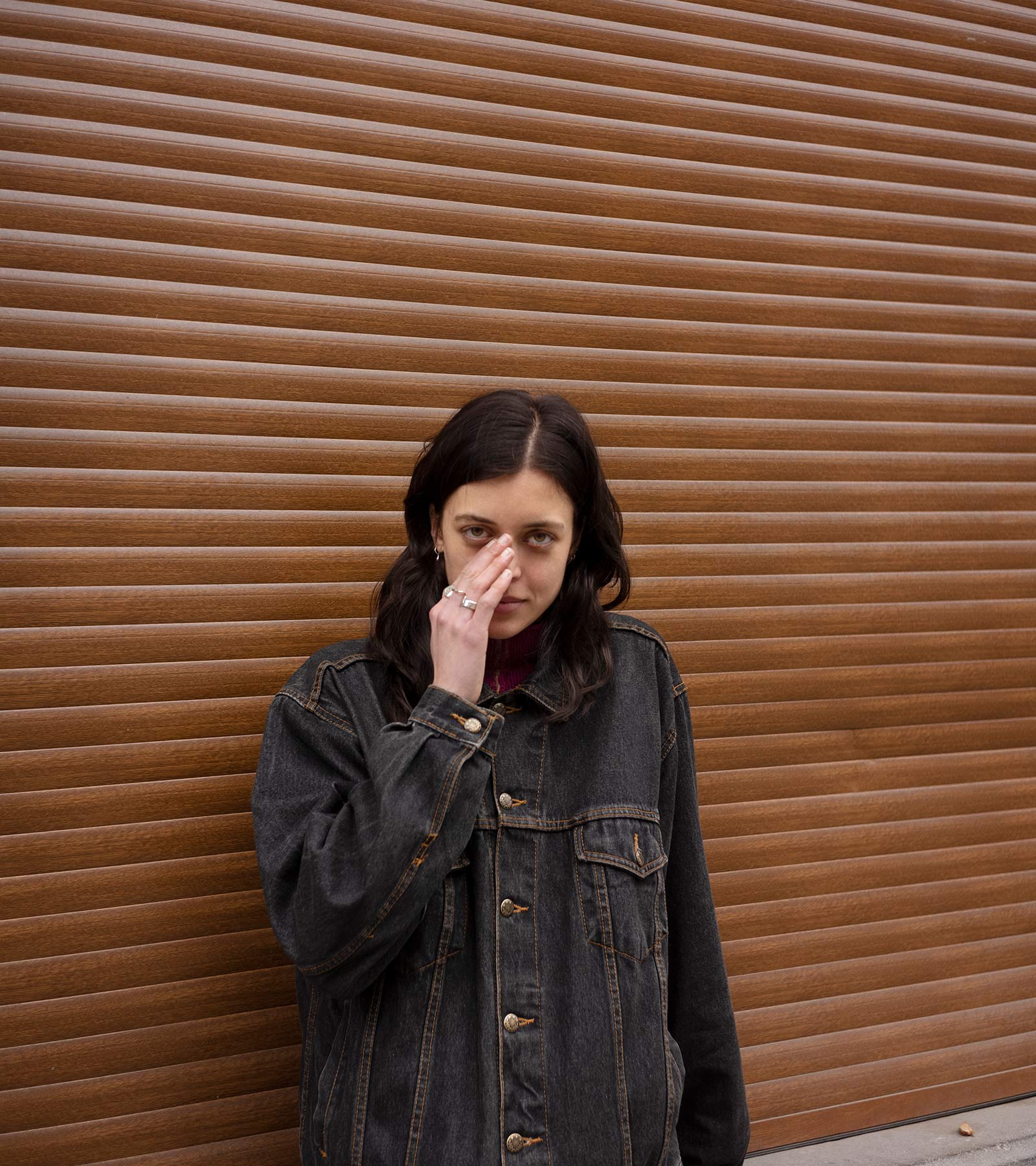 Western Meets Edgy: Oversized Denim Shirt with Black Jeans & Suede